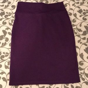 Purple LuLaRoe Cassie Pencil Skirt M